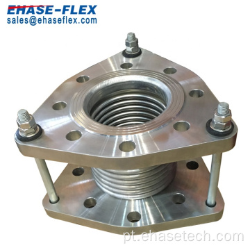 Articulação flexível de metal com flanges abosorb vibração